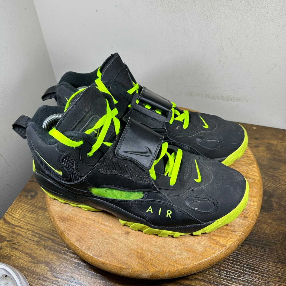 Nike Air Speed Turf Max Black Electric Green Mens 14 525225-003 Retro Sneakers